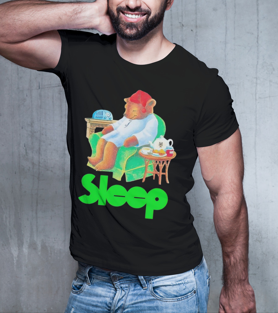 Sleep Tea Bear Radio Chair Cozy Time T-Shirt