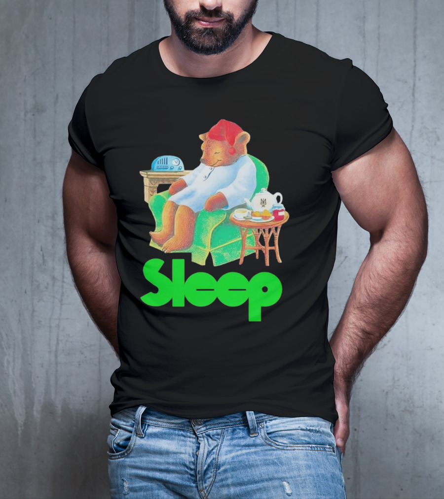 Sleep Tea Bear Radio Chair Cozy Time T-Shirt
