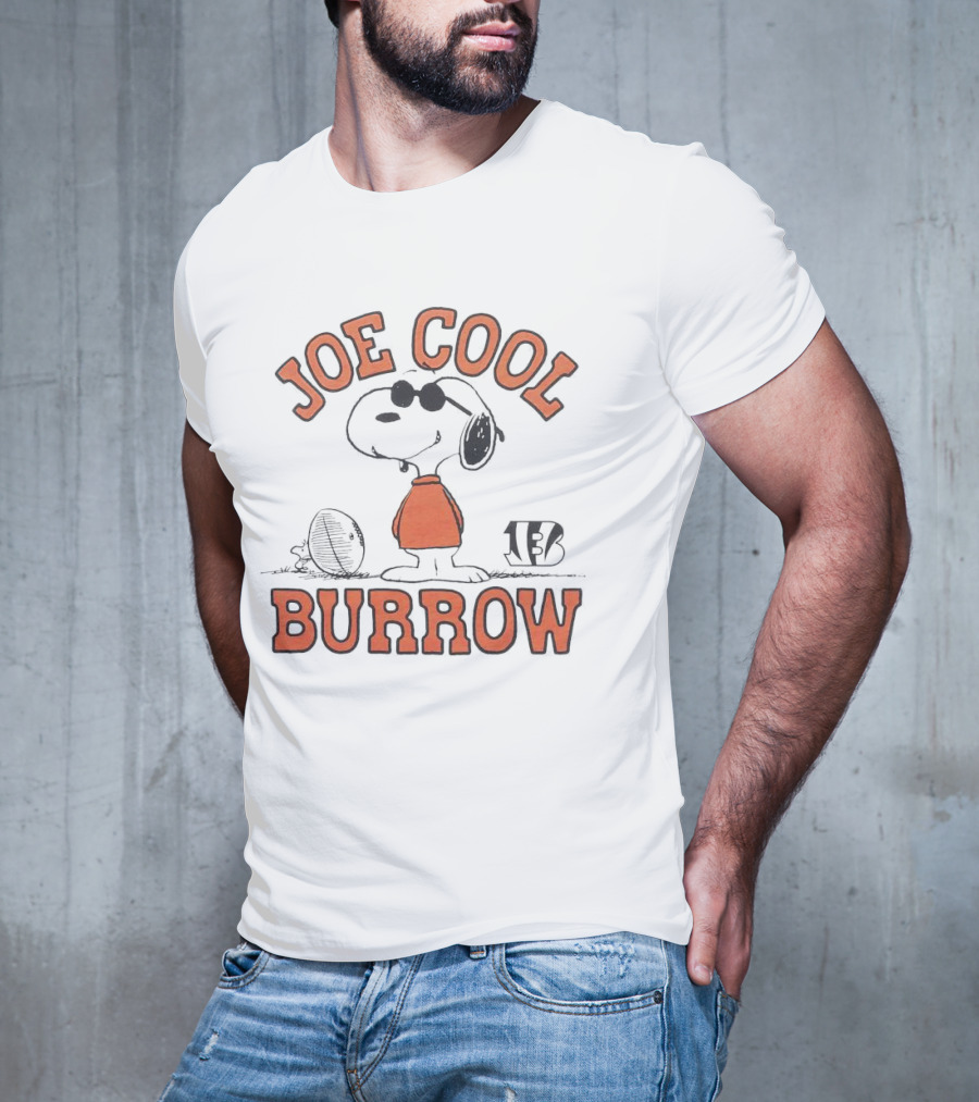 Joe Cool Snoopy Burrow Bengals Football T-Shirt