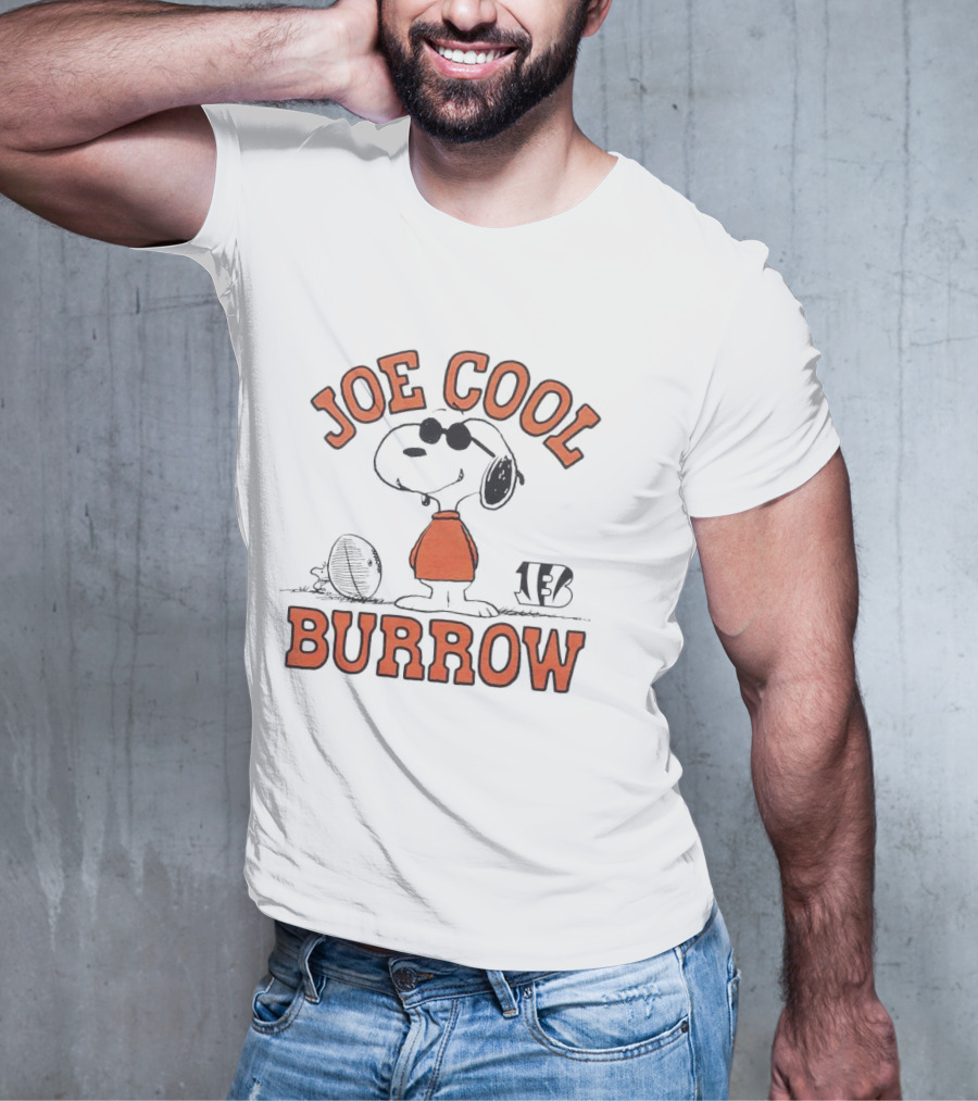 Joe Cool Snoopy Burrow Bengals Football T-Shirt