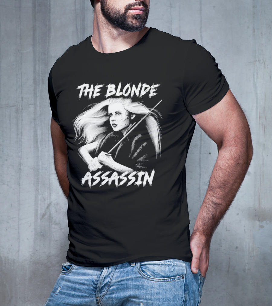 THE BLONDE ASSASSIN SWORD-WIELDING WARRIOR T-Shirt