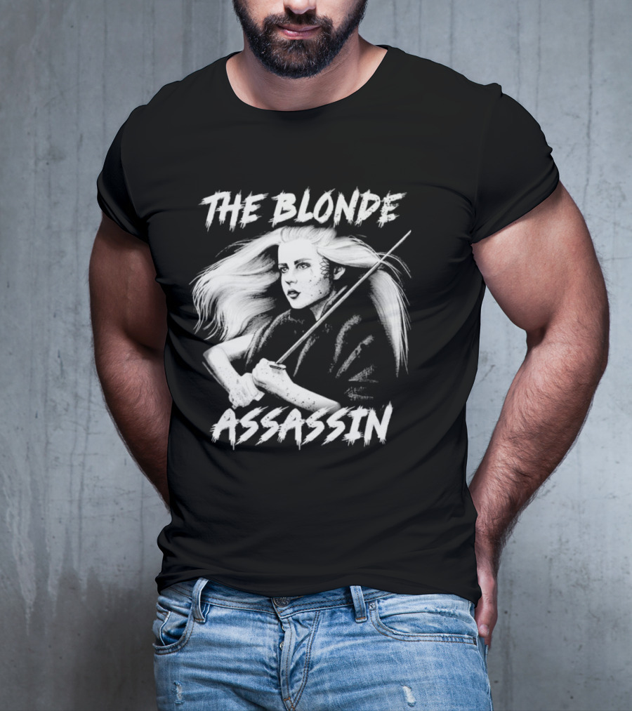THE BLONDE ASSASSIN SWORD-WIELDING WARRIOR T-Shirt