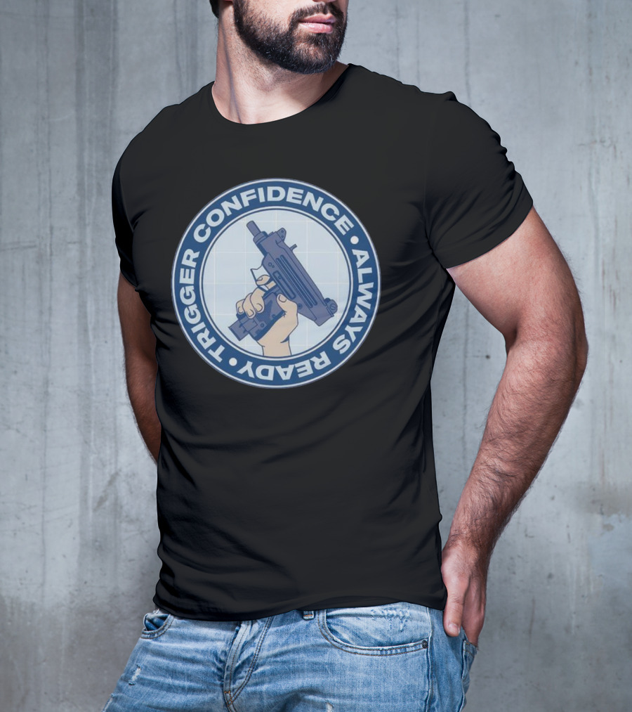 Fudd Busters Trigger Confidence Always Ready Handgun Emblem T-Shirt
