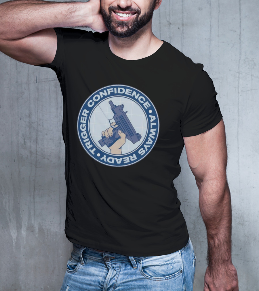 Fudd Busters Trigger Confidence Always Ready Handgun Emblem T-Shirt
