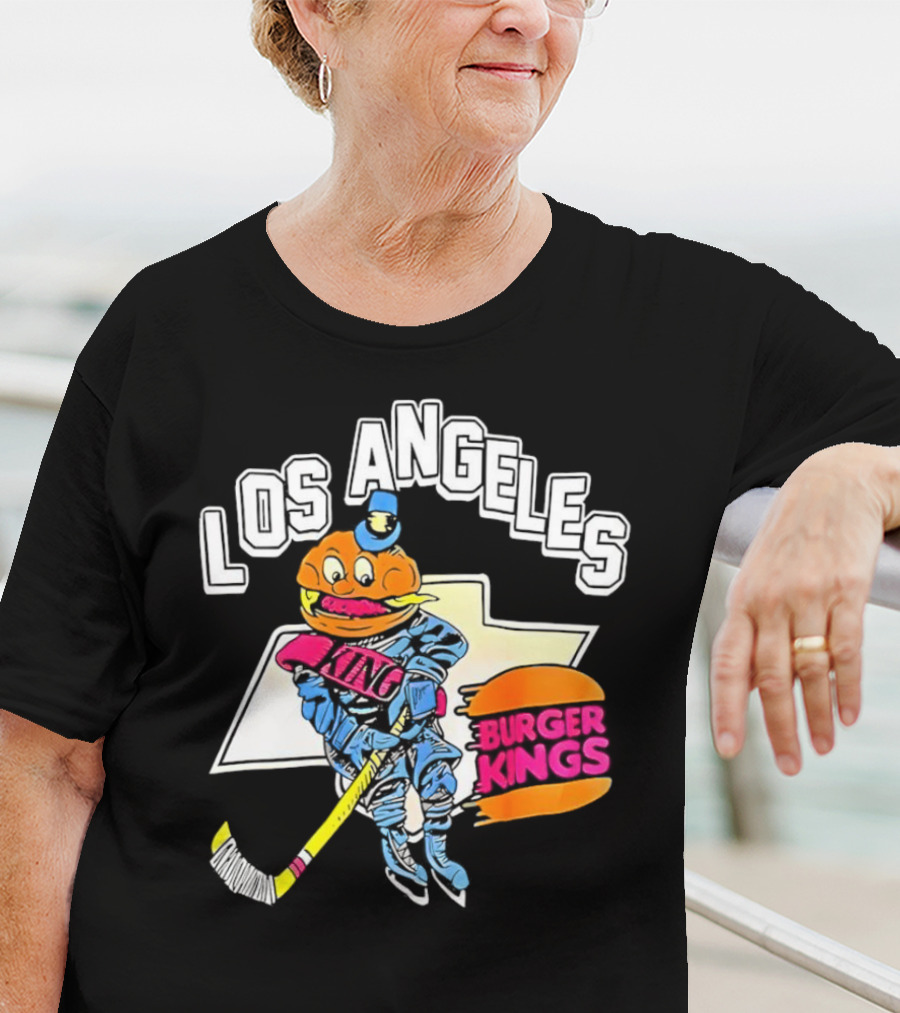 Los Angeles Burger Kings Hockey Comic Mascot T-Shirt