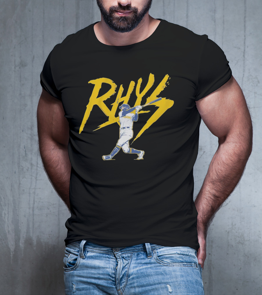 Rhys Lightning Milwaukee Brewers Baseball Player T-Shirt