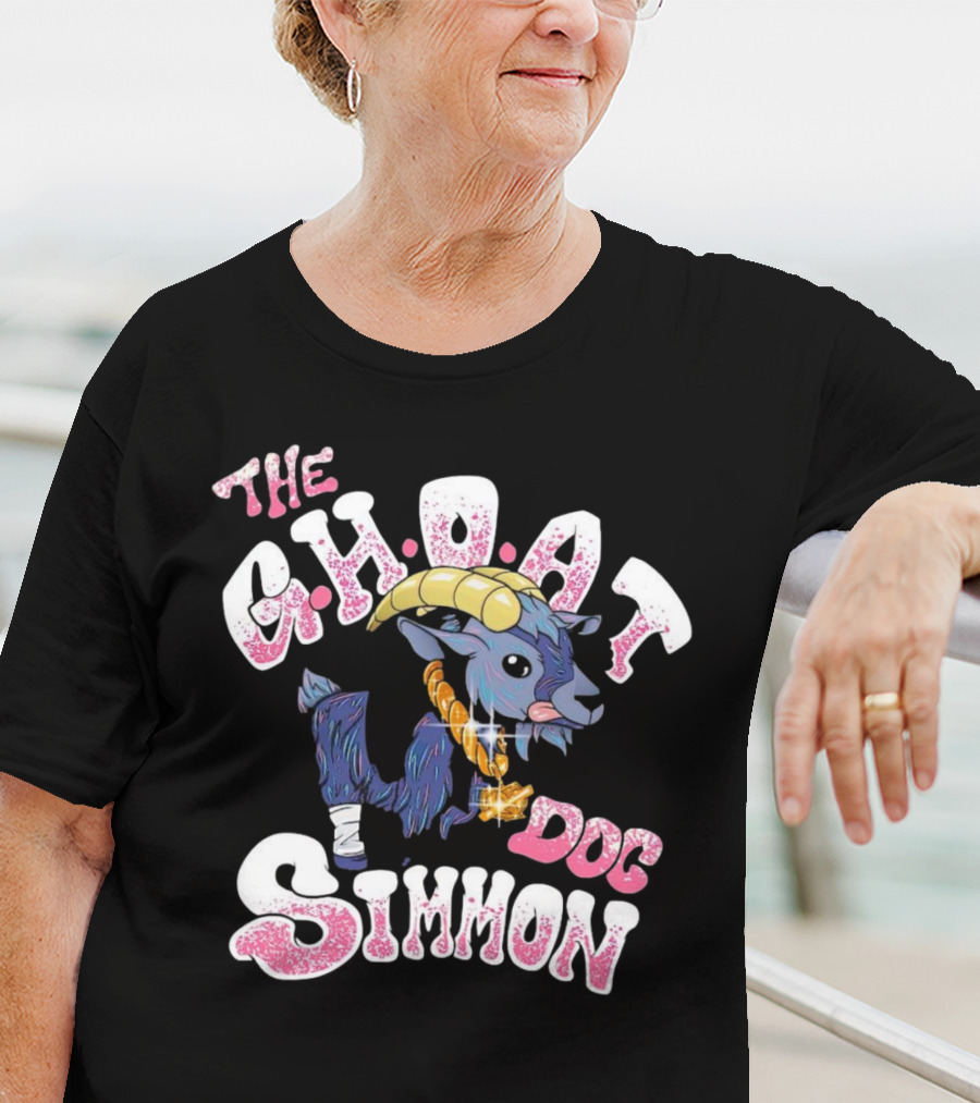 The Ghoat Dog Simmon Goat Cartoon With Gold Chain T-Shirt