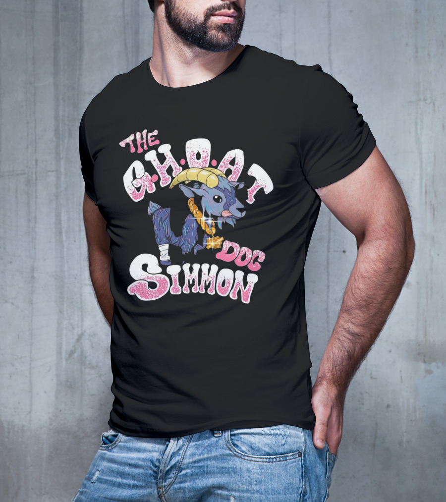 The Ghoat Dog Simmon Goat Cartoon With Gold Chain T-Shirt