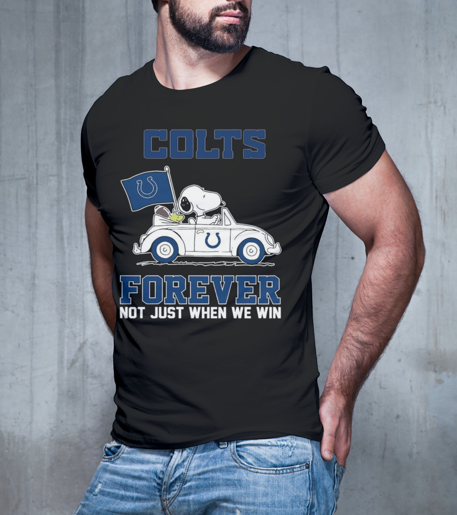 Snoopy Colts Forever Not Just When We Win Indianapolis T-Shirt