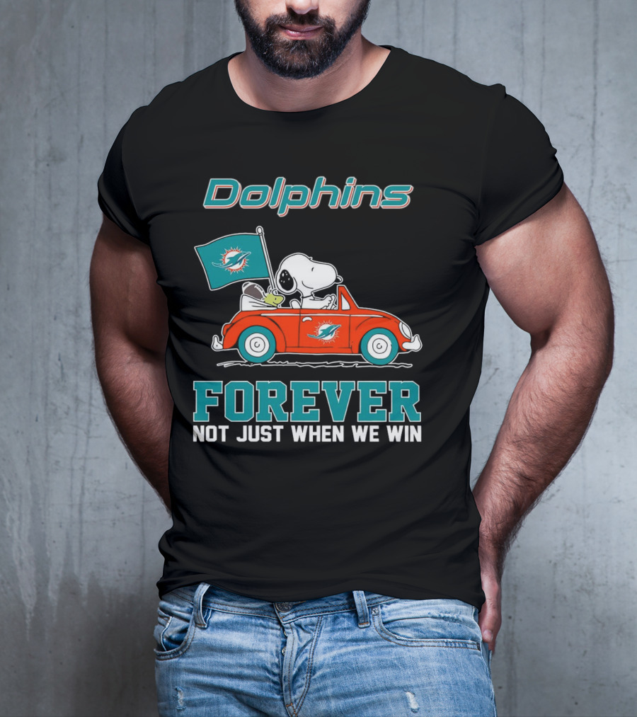 Dolphins Snoopy Forever Not Just When We Win T-Shirt