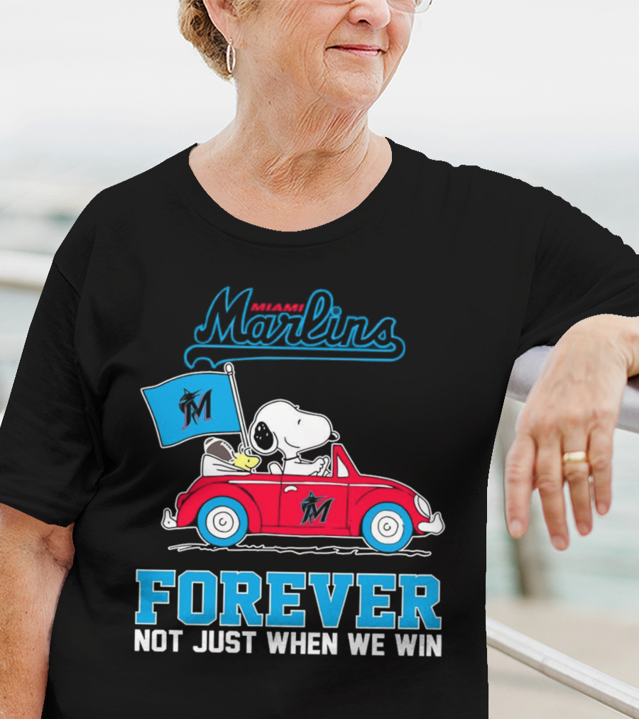 Snoopy Miami Marlins Forever Not Just When We Win T-Shirt