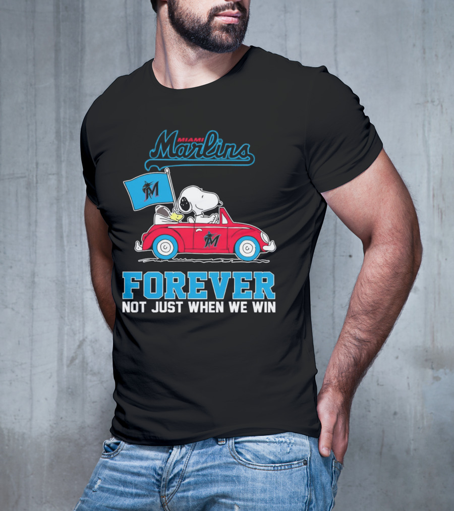 Snoopy Miami Marlins Forever Not Just When We Win T-Shirt
