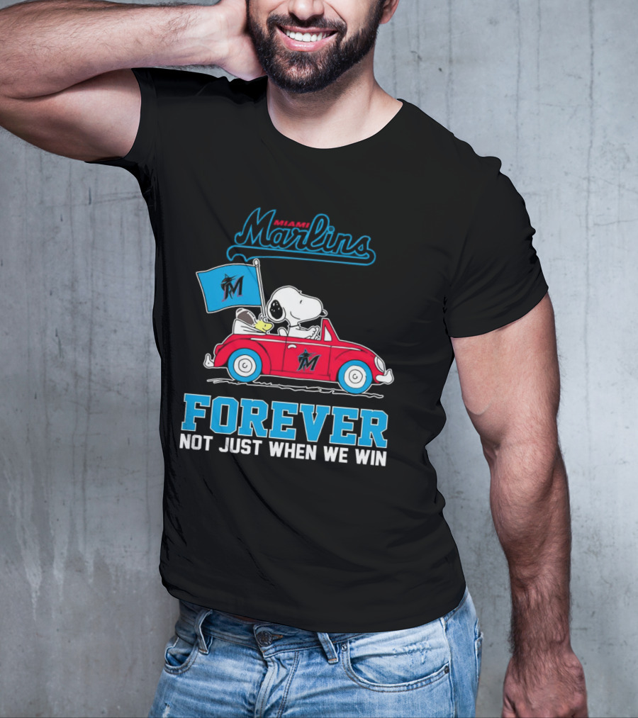 Snoopy Miami Marlins Forever Not Just When We Win T-Shirt