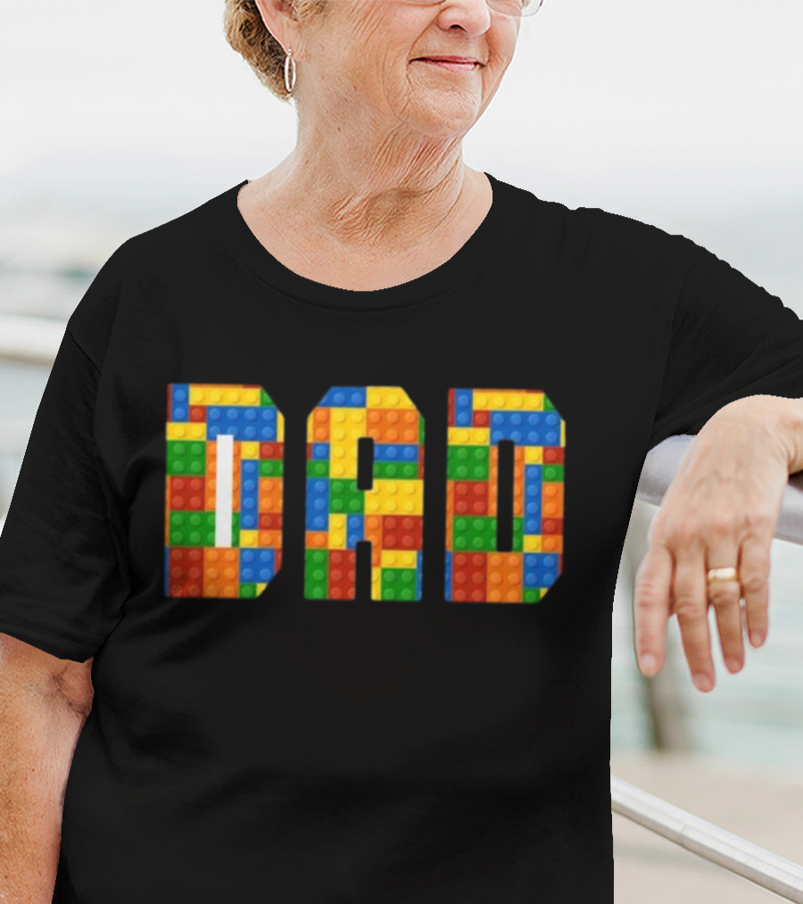 Lego Brick Style Dad Builders T-Shirt