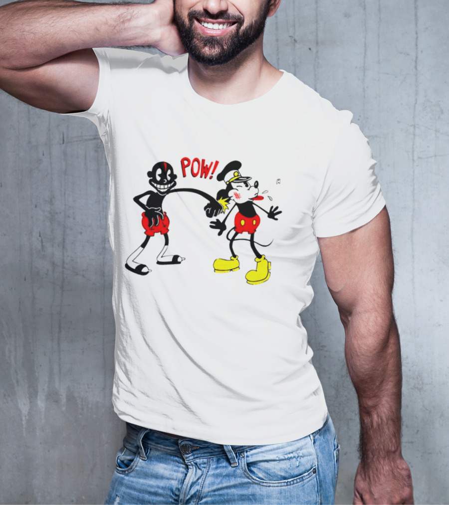 Lil Darkie Pow Punch Black And Red Character With Yellow Boots T-Shirt