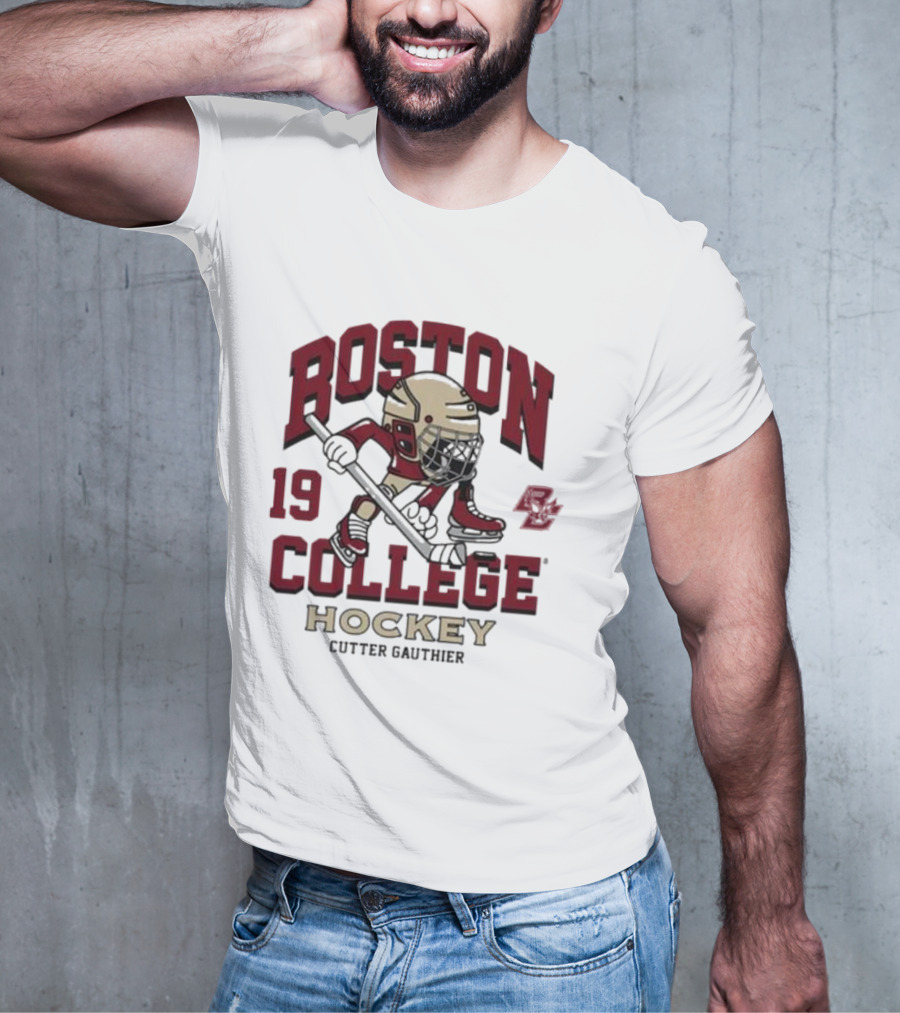 Boston College Eagles Hockey 19 Cutter Gauthier T-Shirt
