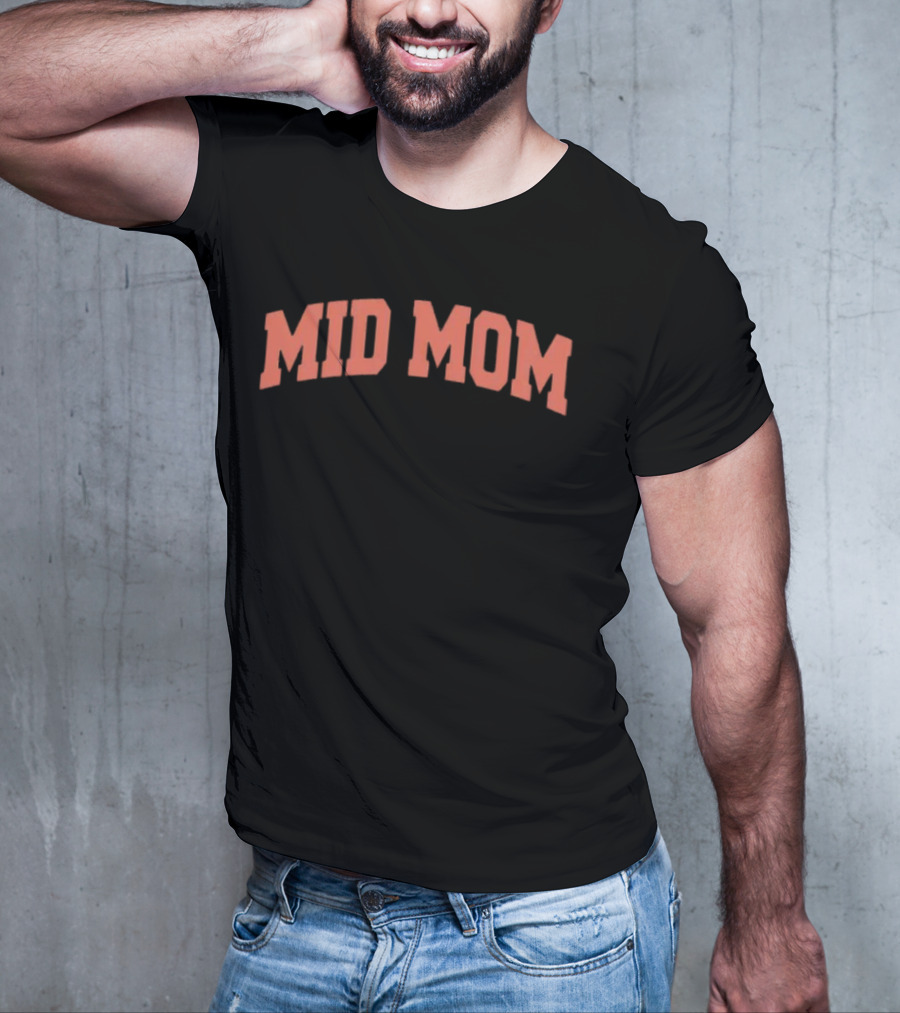 MID MOM Vintage Sports Typography T-Shirt