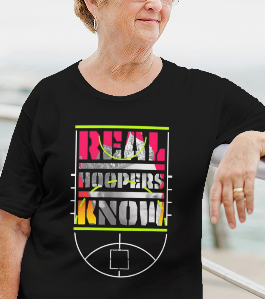 Real Hoopers Know Basketball Court T-Shirt