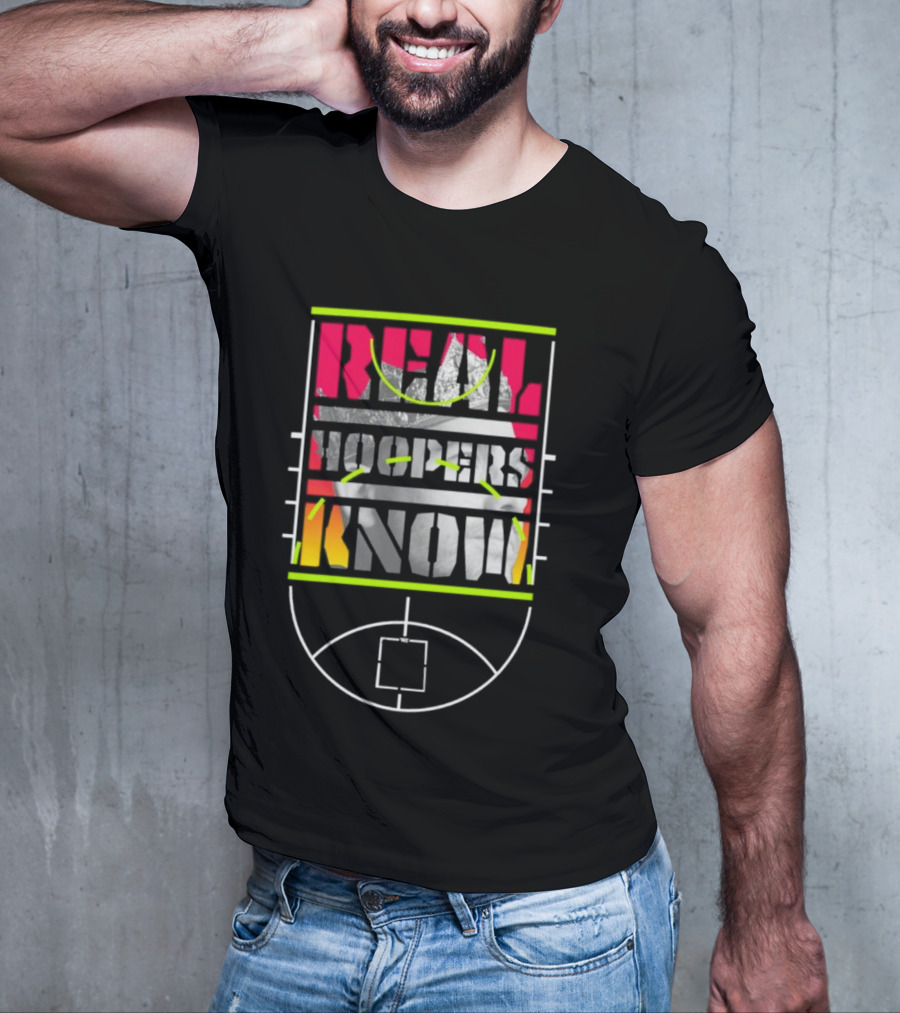 Real Hoopers Know Basketball Court T-Shirt