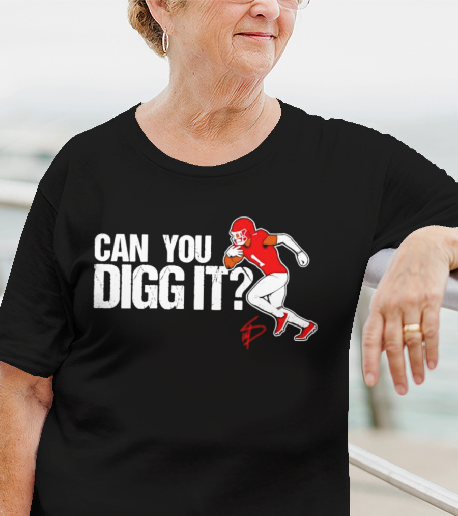 Can You Digg It Houston Football Stefon Diggs Player Running T-Shirt