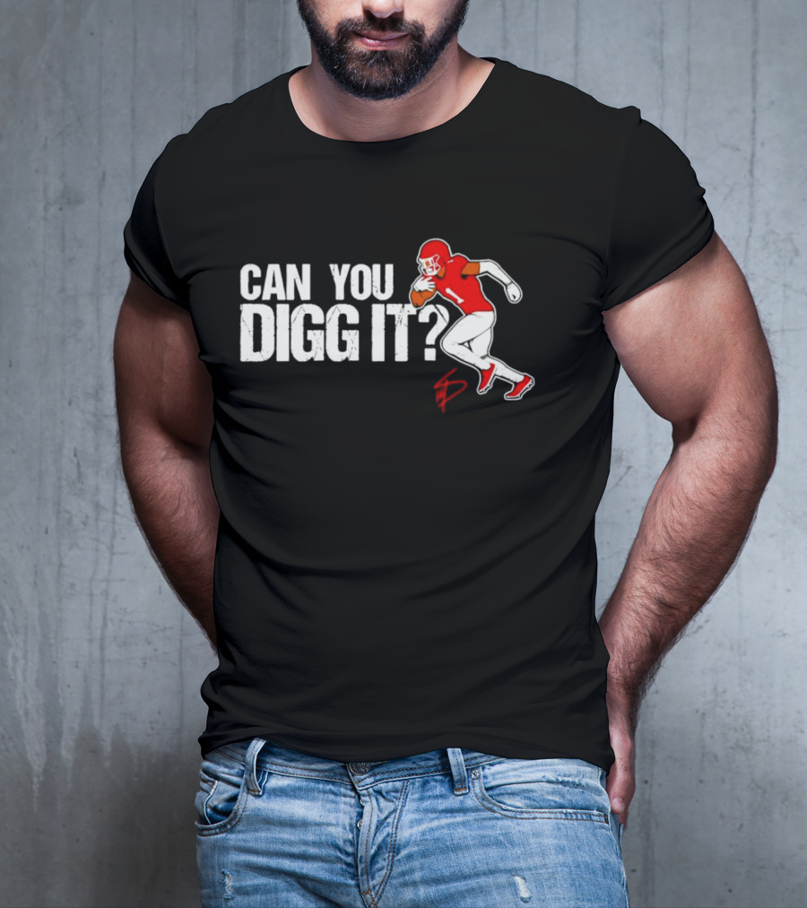 Can You Digg It Houston Football Stefon Diggs Player Running T-Shirt