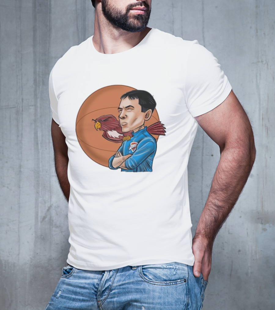 Mark Daigneault OKC Thunder Red-Tailed Hawk Eyes Basketball T-Shirt