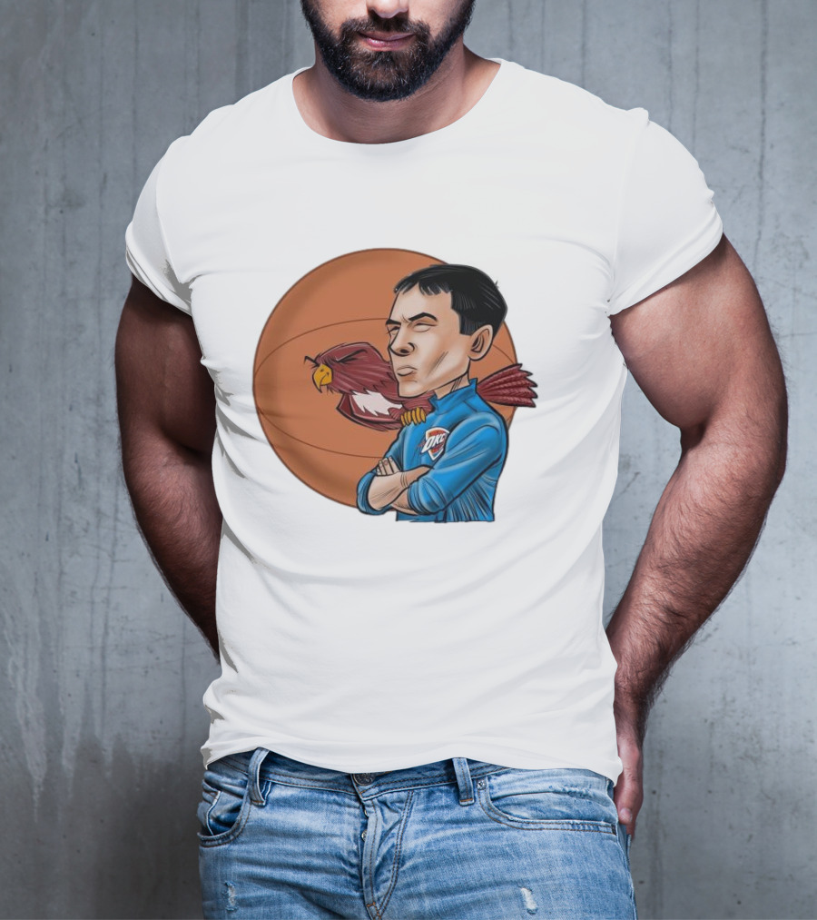 Mark Daigneault OKC Thunder Red-Tailed Hawk Eyes Basketball T-Shirt