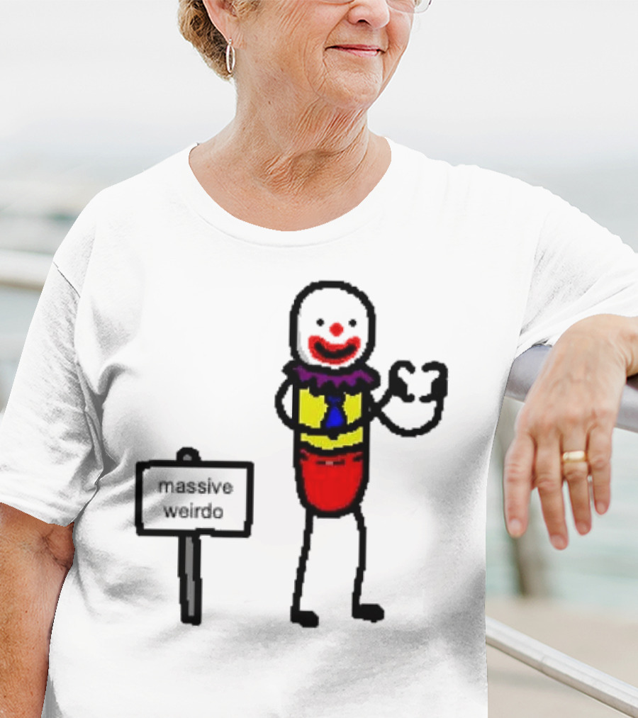 Gregg Doyel Massive Weirdo Clown Drawing T-Shirt