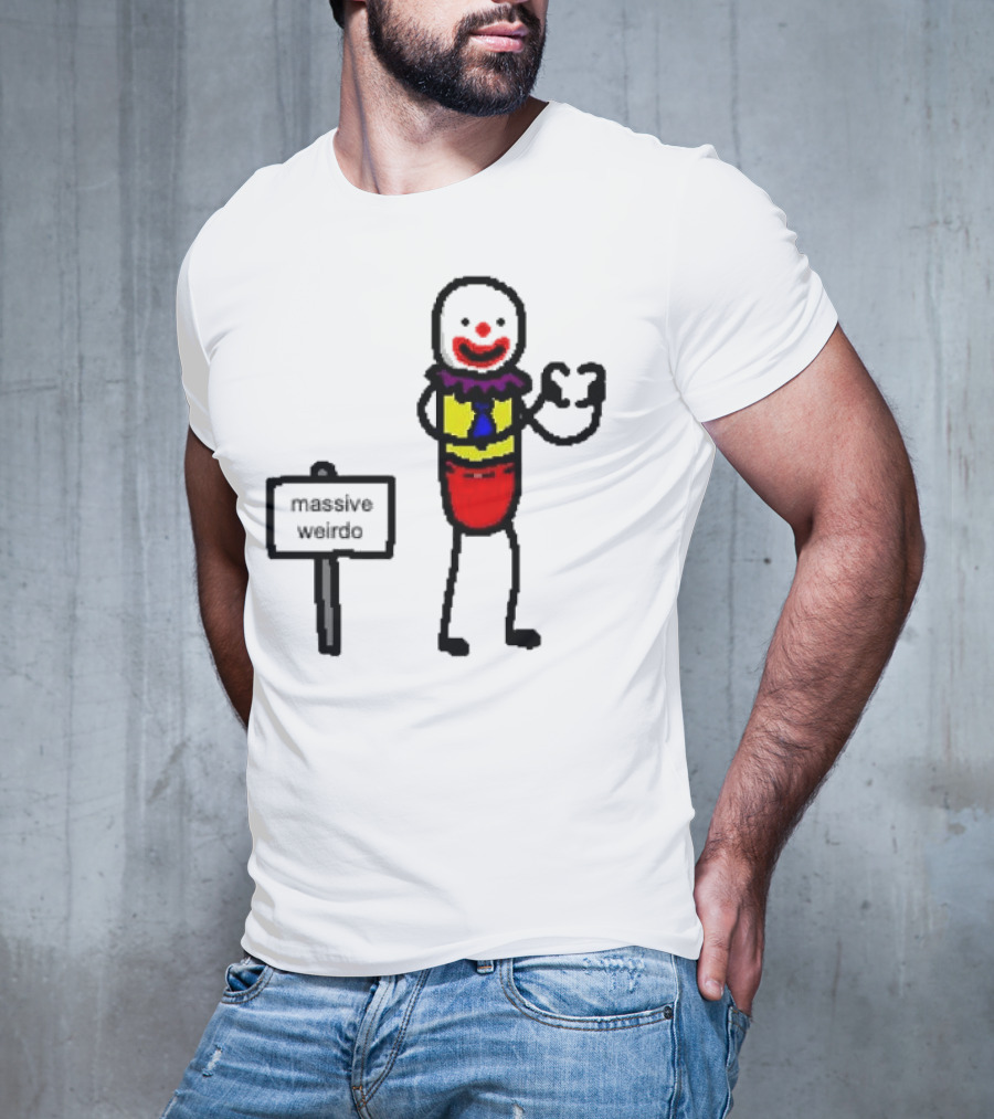 Gregg Doyel Massive Weirdo Clown Drawing T-Shirt