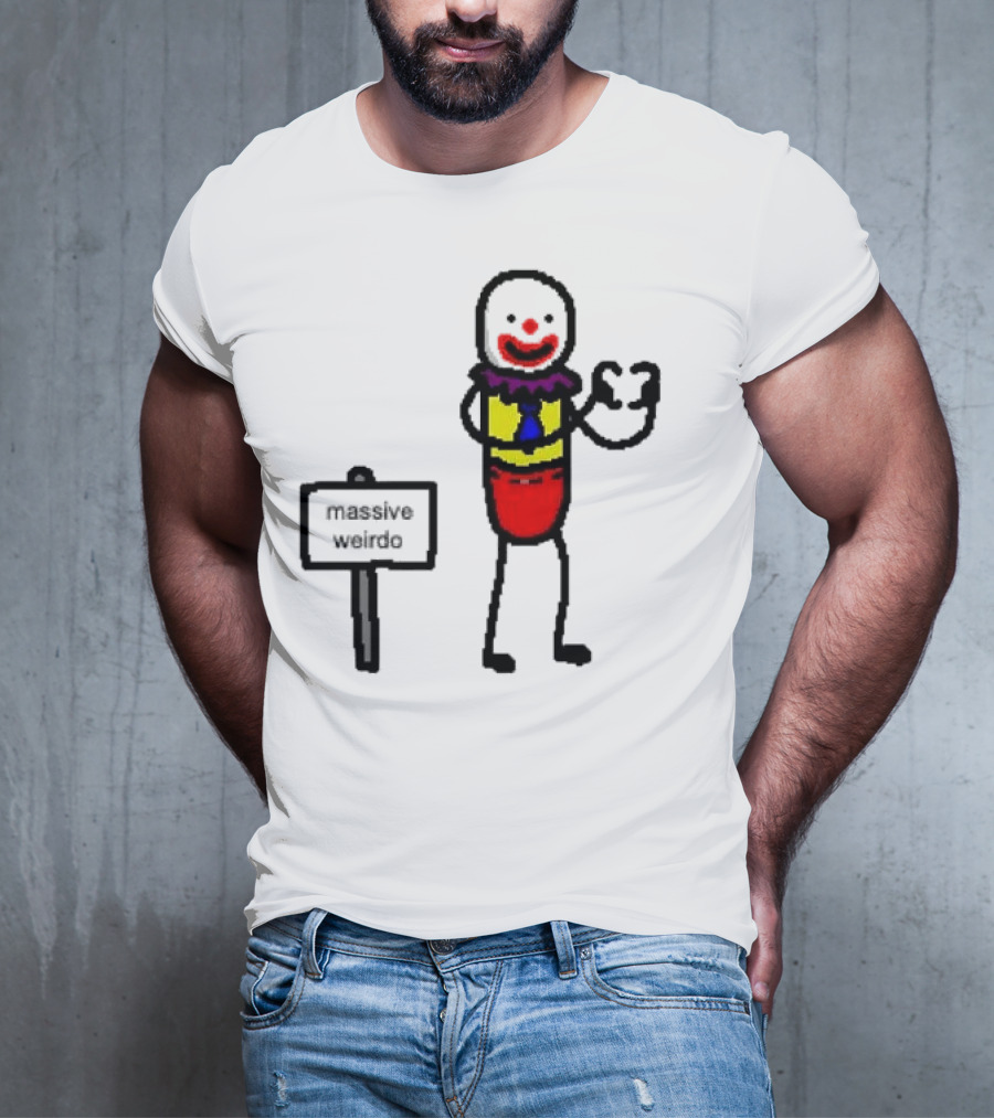 Gregg Doyel Massive Weirdo Clown Drawing T-Shirt