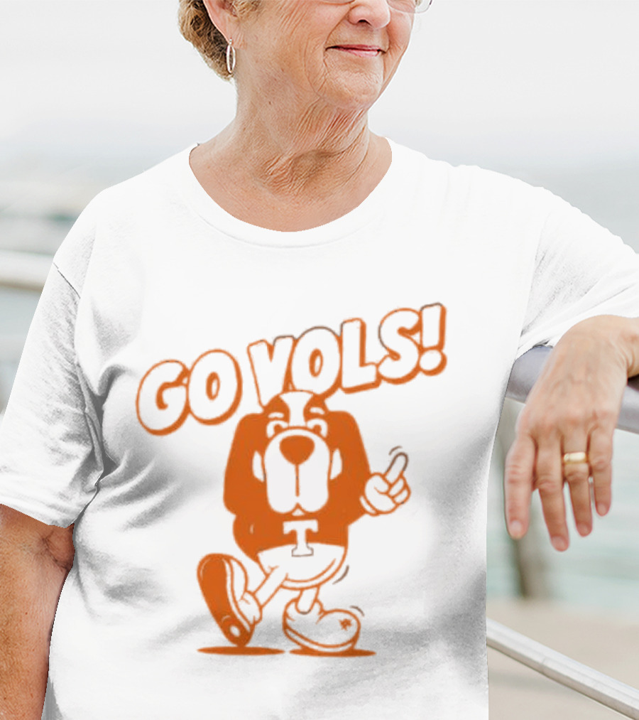 Smokey Tennessee Go Vols Mascot With Orange Dog And T T-Shirt