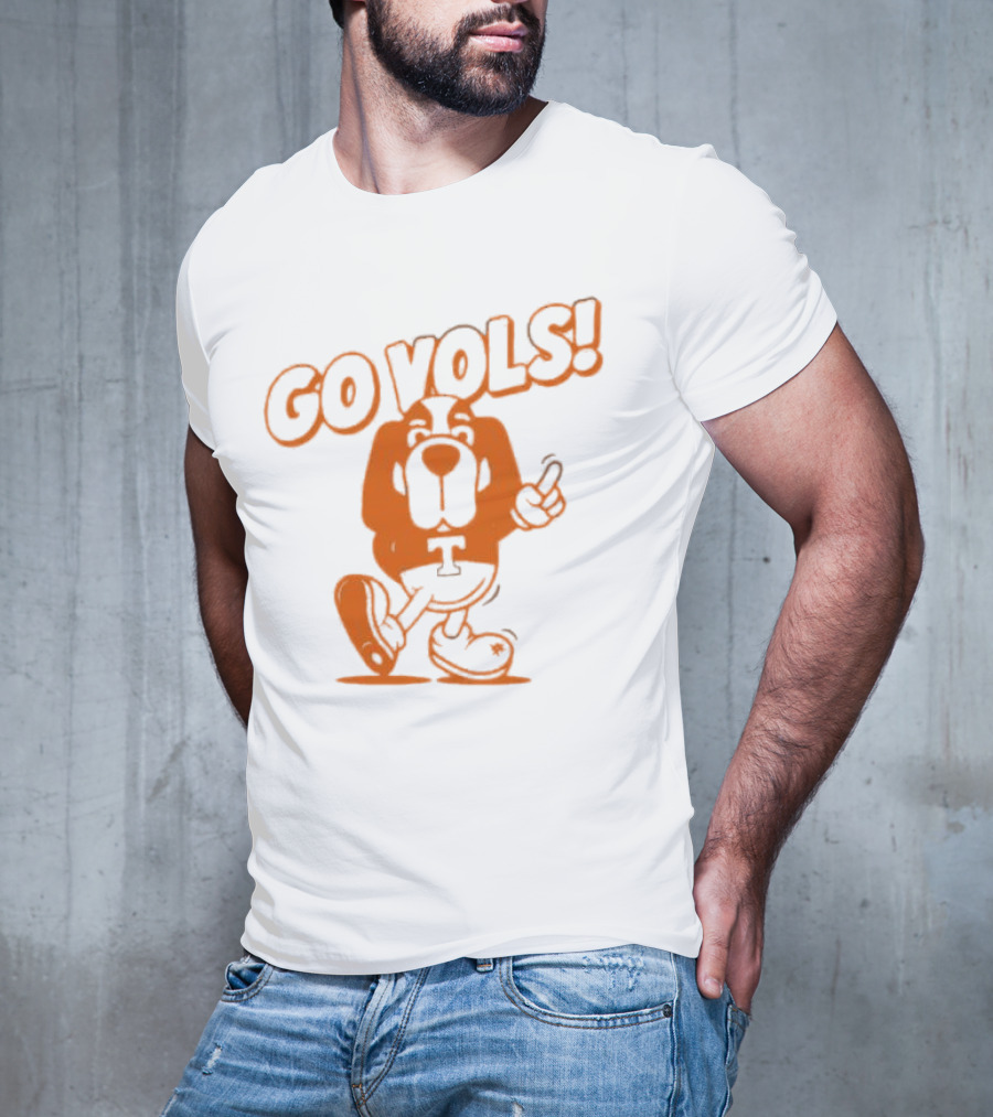 Smokey Tennessee Go Vols Mascot With Orange Dog And T T-Shirt