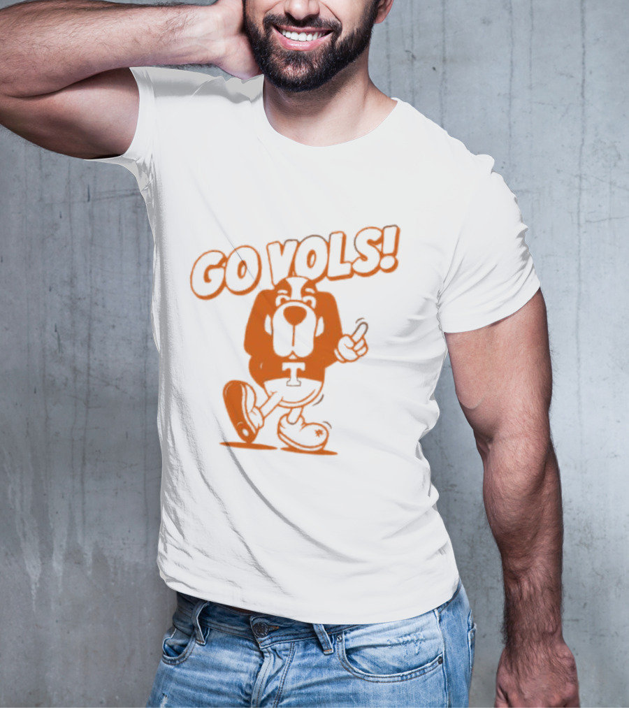 Smokey Tennessee Go Vols Mascot With Orange Dog And T T-Shirt