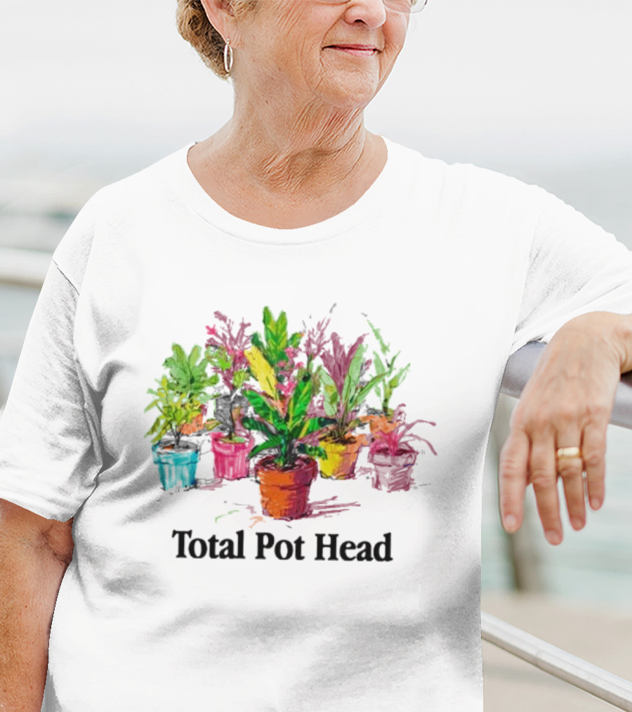 Total Pot Head Colorful Potted Plants T-Shirt