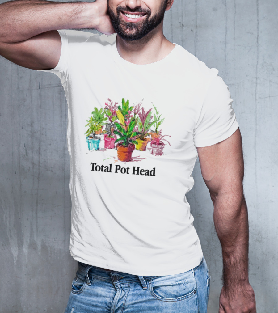 Total Pot Head Colorful Potted Plants T-Shirt