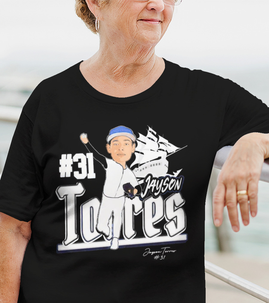 Jayson Torres #31 Seton Hall Pirates Baseball Signature T-Shirt