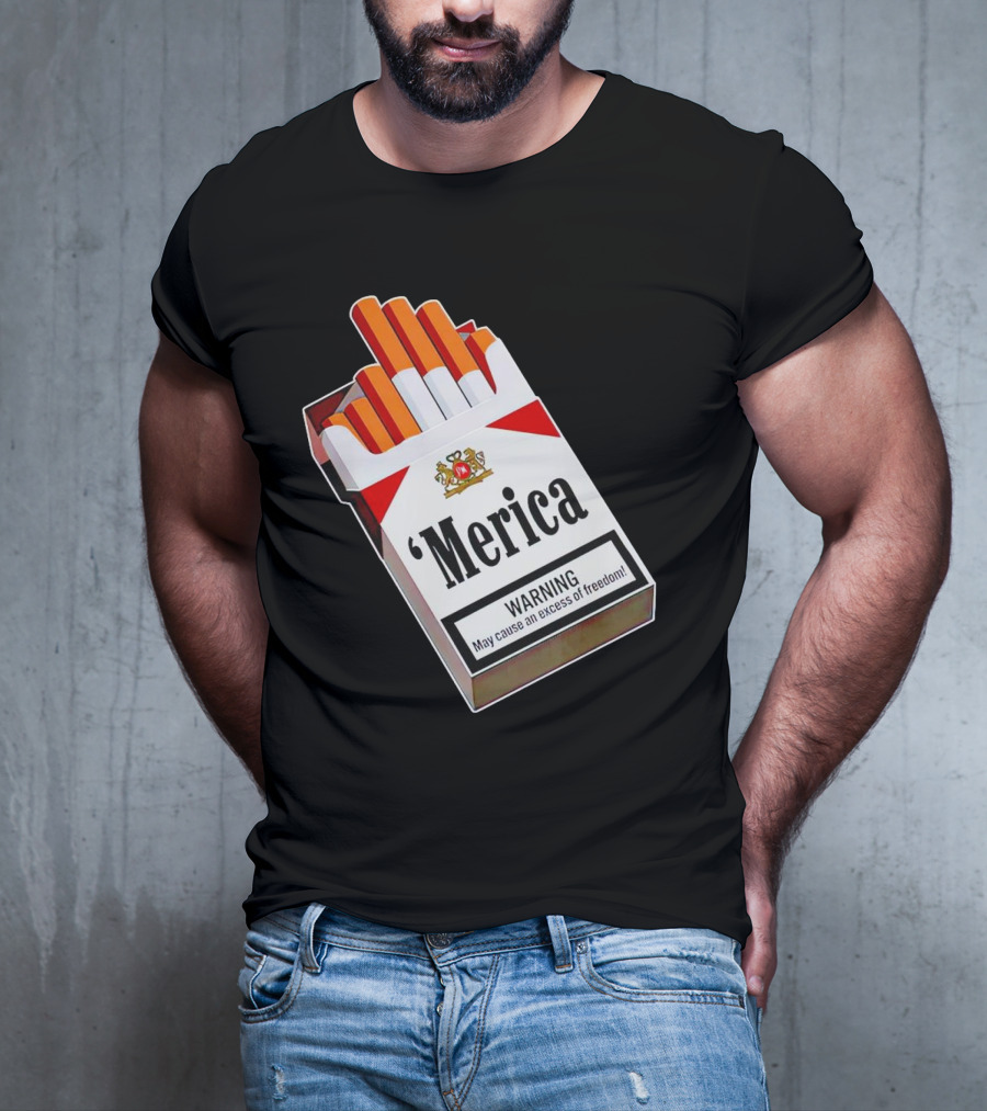 Merica Marlboro Warning Excess Of Freedom T-Shirt