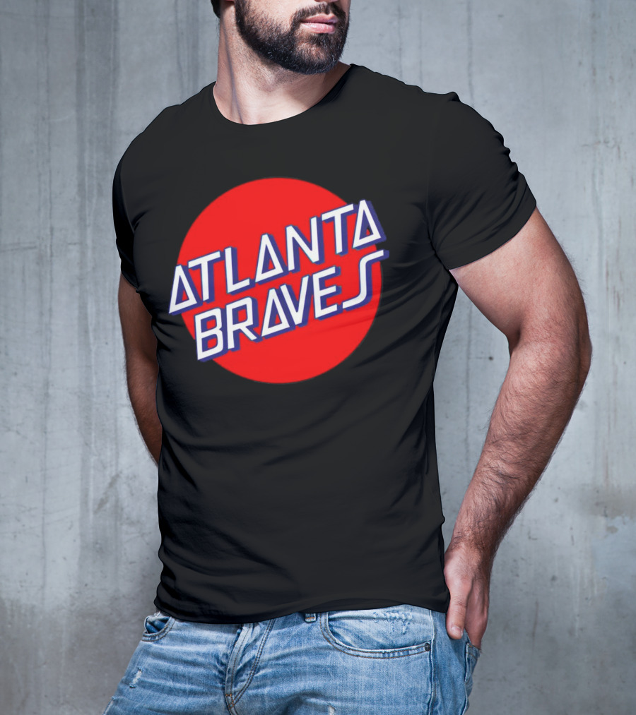 Matt Olson Santa Cruz Skateboards Atlanta Braves Logo Red Circle T-Shirt