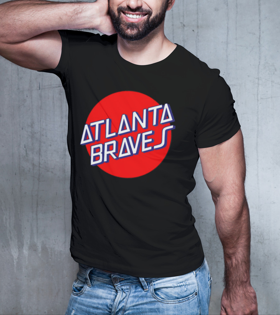 Matt Olson Santa Cruz Skateboards Atlanta Braves Logo Red Circle T-Shirt
