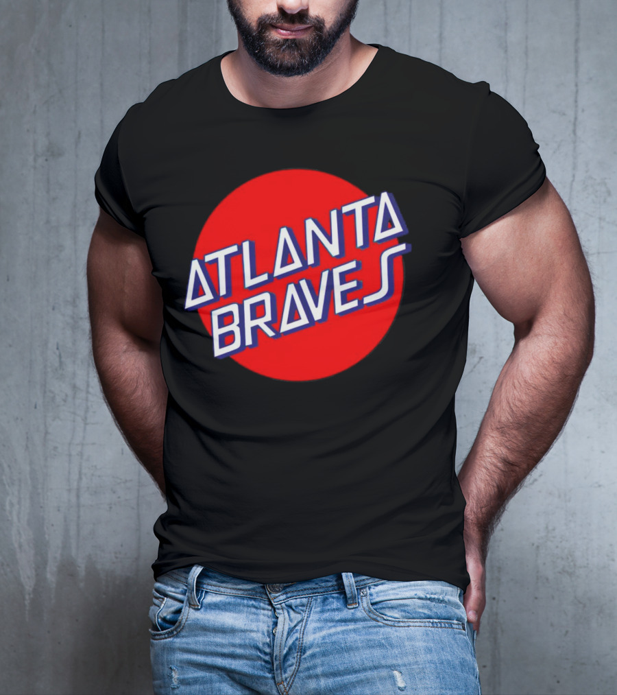 Matt Olson Santa Cruz Skateboards Atlanta Braves Logo Red Circle T-Shirt