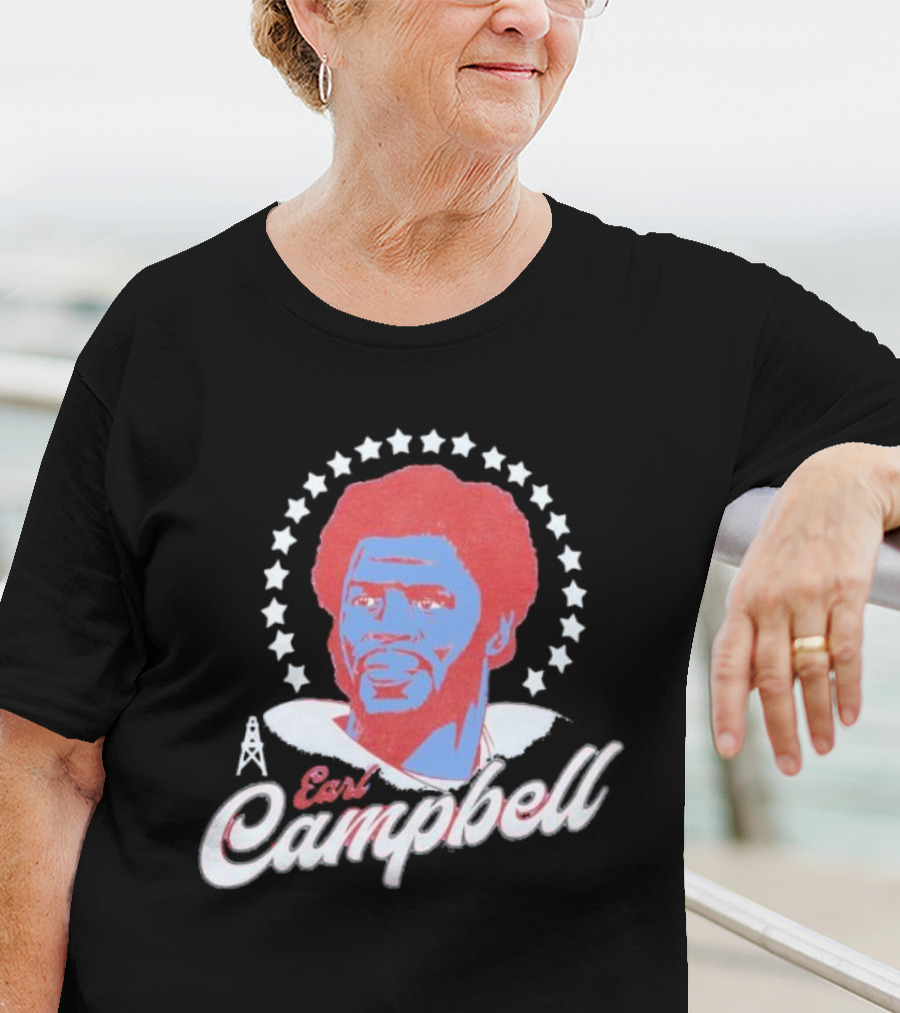 Earl Campbell Houston Oilers Retro Football Icon Stars T-Shirt
