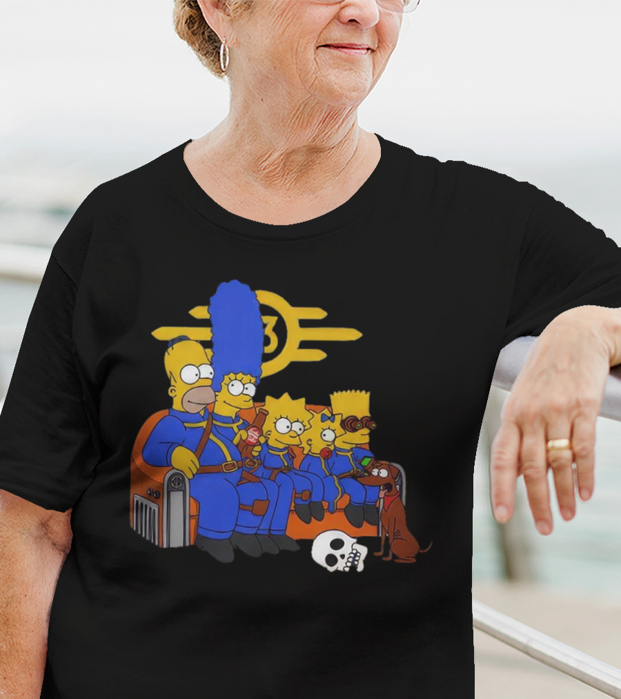 The Simpsons Fallout Vault-Tec Nuclear Family Crossover T-Shirt