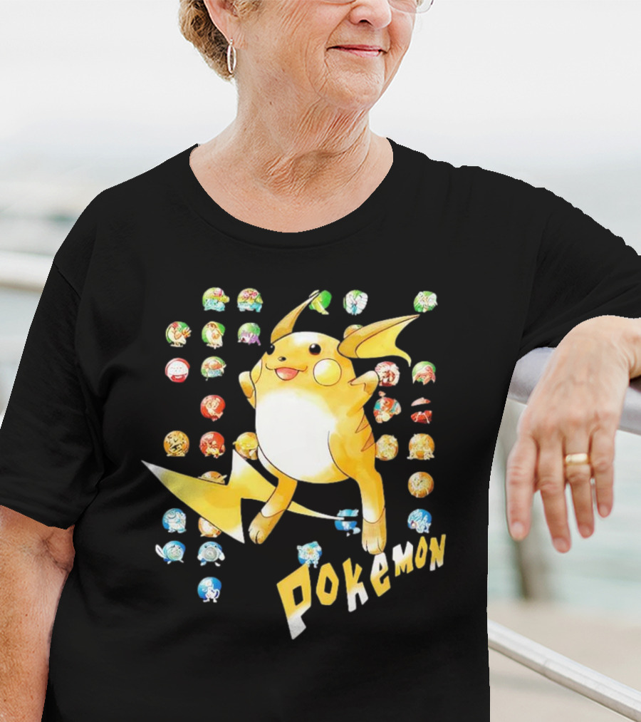 Pokemon Pikachu And Classic Characters Collection T-Shirt