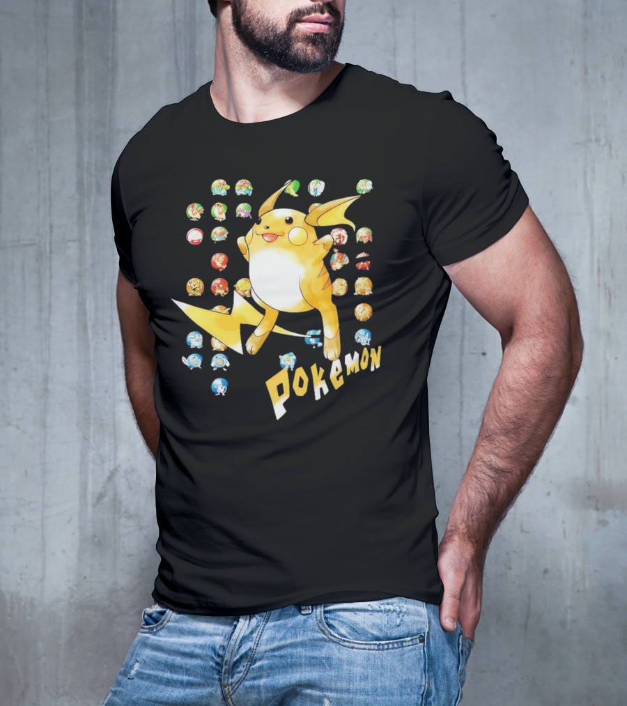 Pokemon Pikachu And Classic Characters Collection T-Shirt