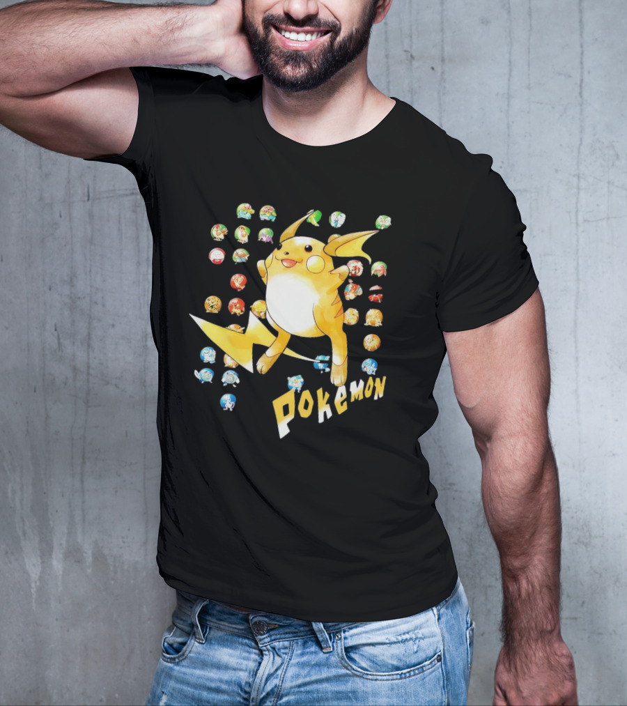 Pokemon Pikachu And Classic Characters Collection T-Shirt