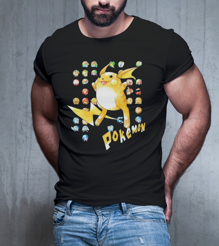 Pokemon Pikachu And Classic Characters Collection T-Shirt