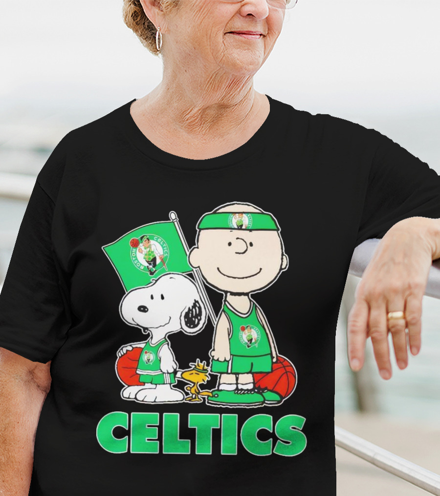 Celtics Snoopy And Charlie Brown Basketball Team Spirit T-Shirt