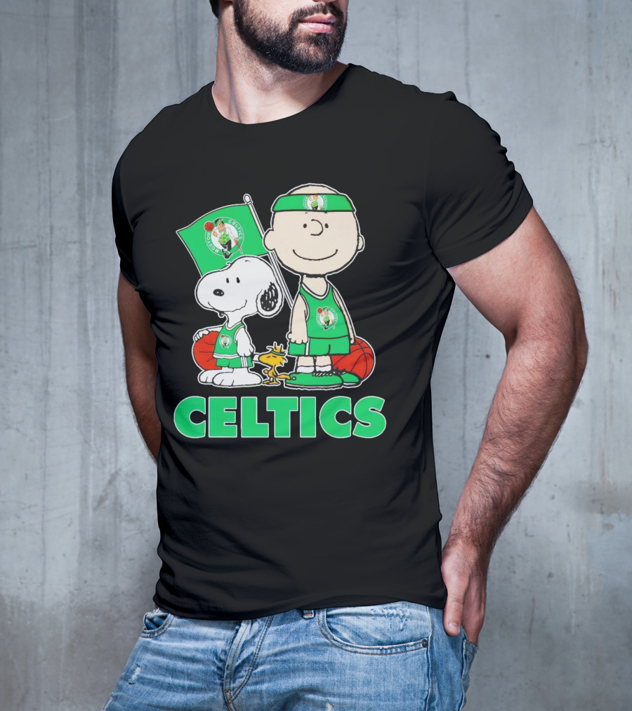 Celtics Snoopy And Charlie Brown Basketball Team Spirit T-Shirt