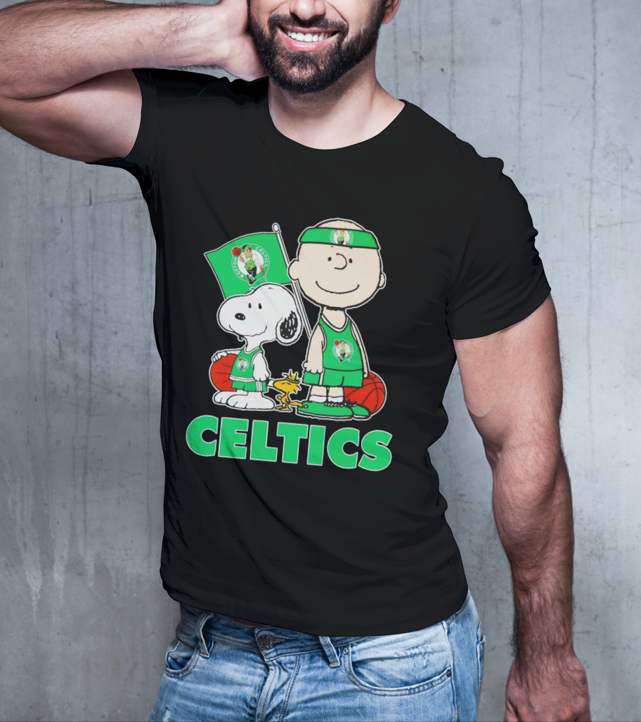 Celtics Snoopy And Charlie Brown Basketball Team Spirit T-Shirt