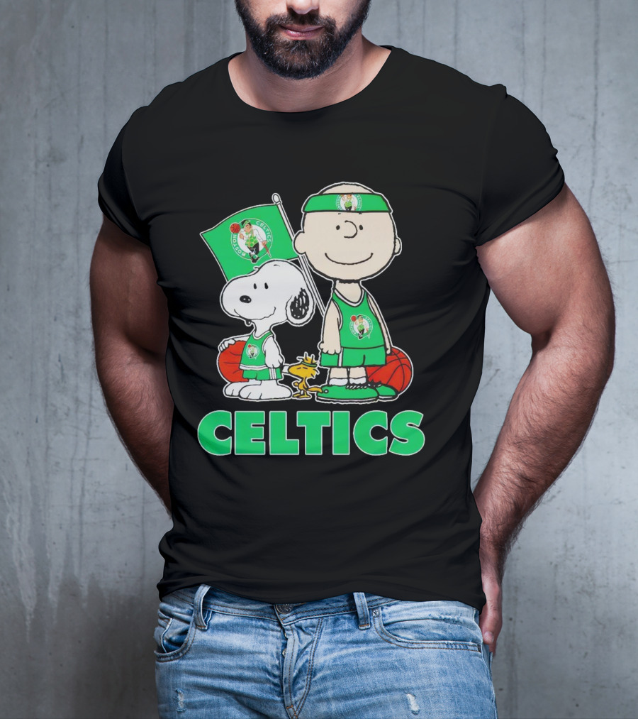 Celtics Snoopy And Charlie Brown Basketball Team Spirit T-Shirt